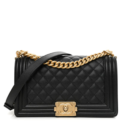 Chanel Caviar Quilted Medium Boy Flap Black 1 of 8