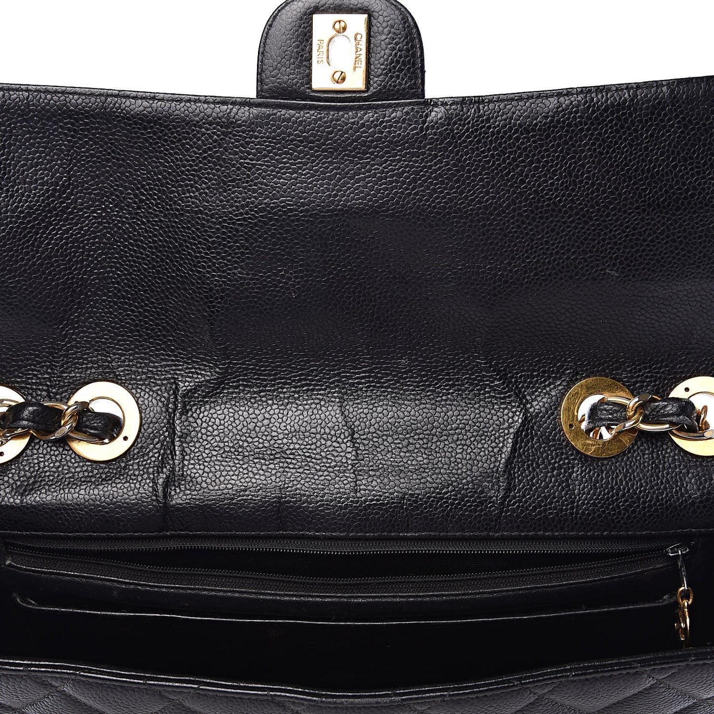 Caviar Quilted Jumbo Single Flap Black