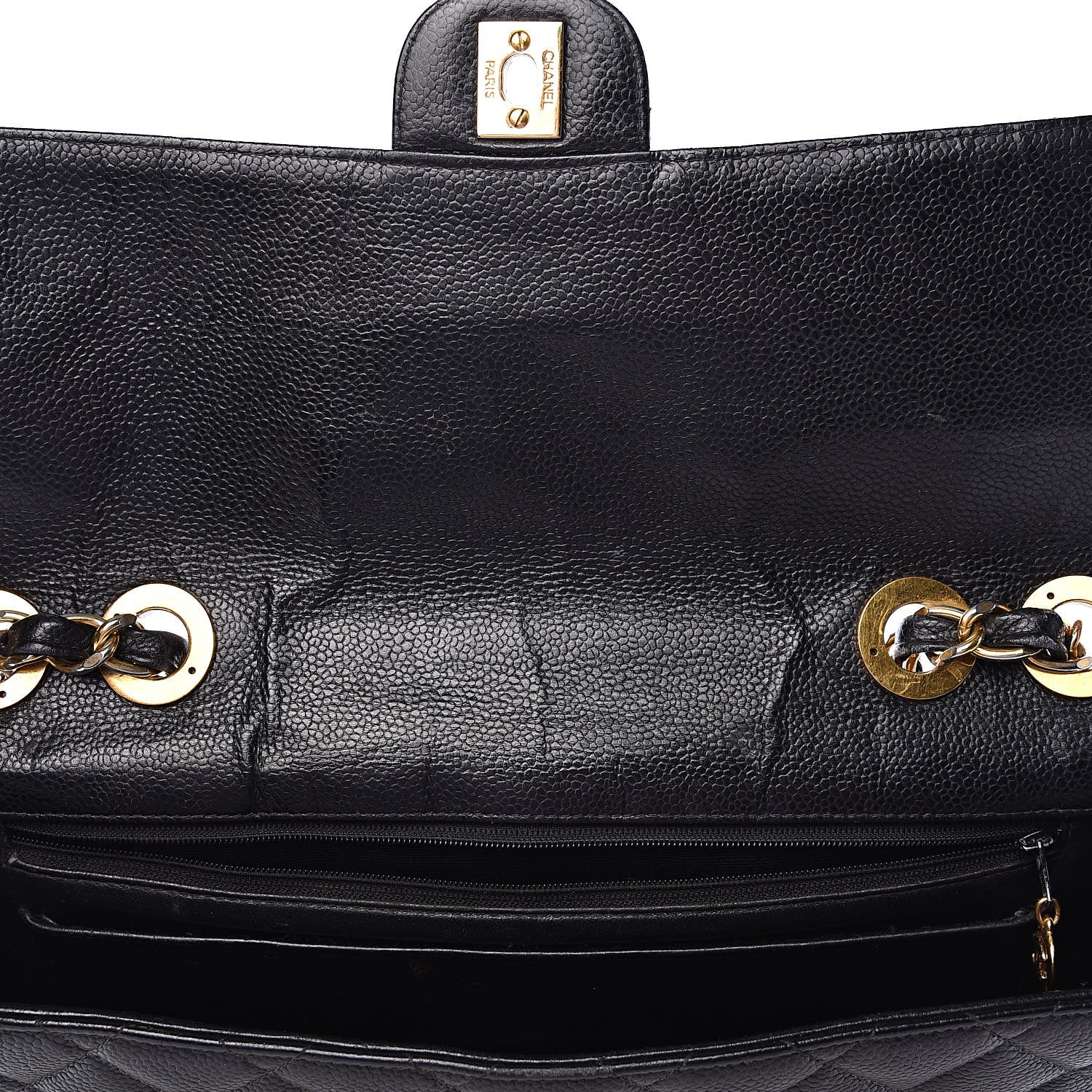 Chanel Caviar Quilted Jumbo Single Flap Black 9 of 21