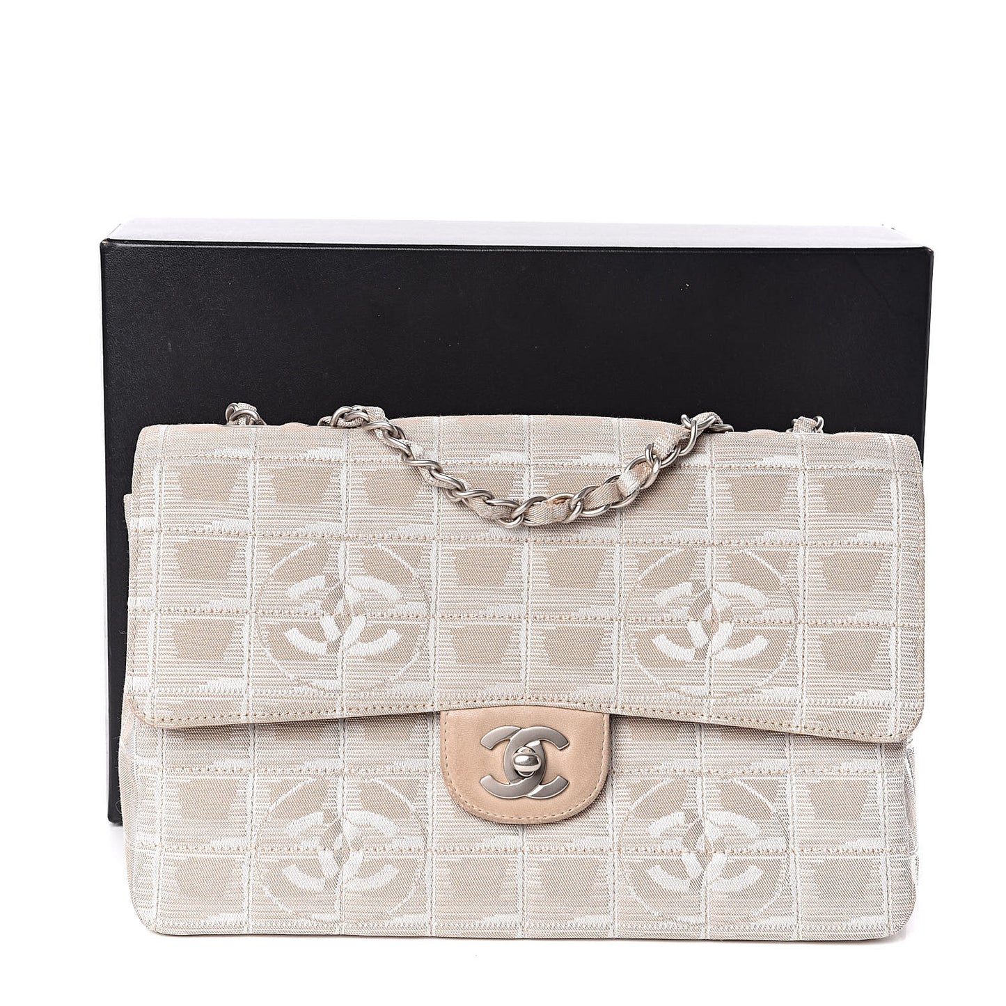 Nylon Medium Travel Flap Light Beige
