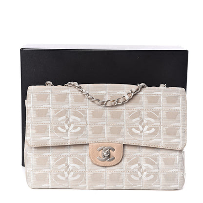 Chanel Nylon Medium Travel Flap Light Beige 16 of 16