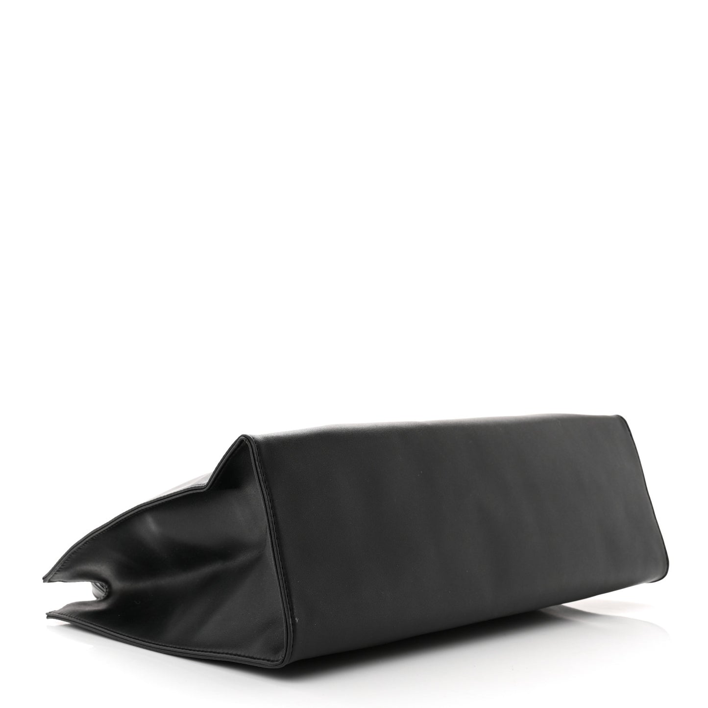 Vegan Leather Medium Shopping Bag Black