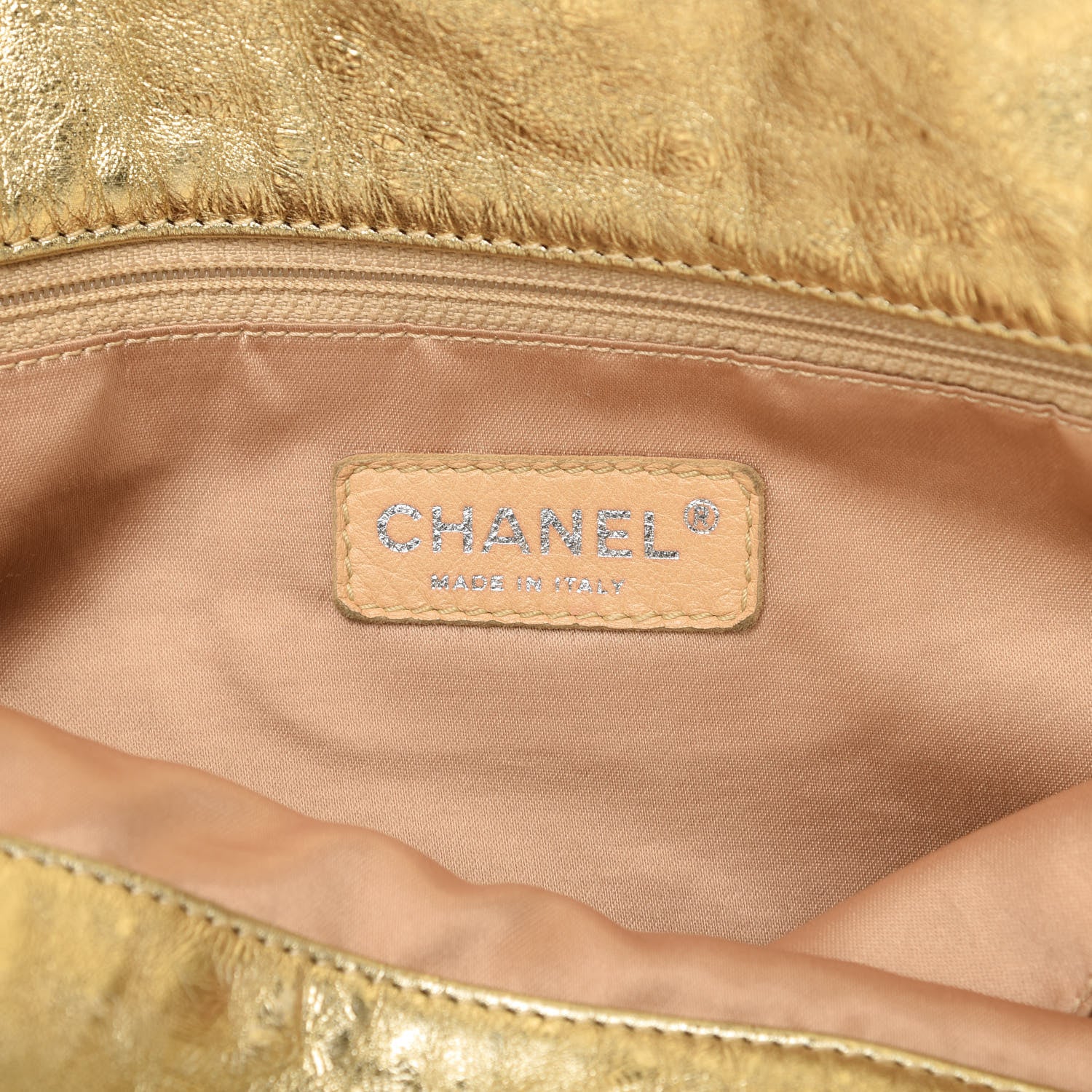 Chanel Metallic Perforated Lambskin Hollywood Hobo Gold 8 of 10