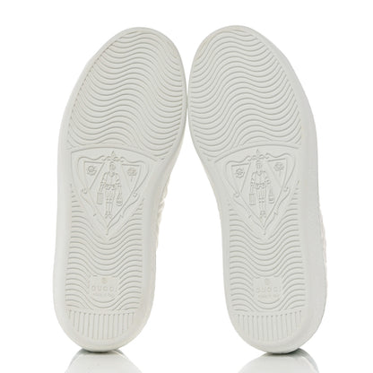 Gucci Nappa G Rhombus Mens Ace Sneakers Great 6.5 White Green 5 of 9