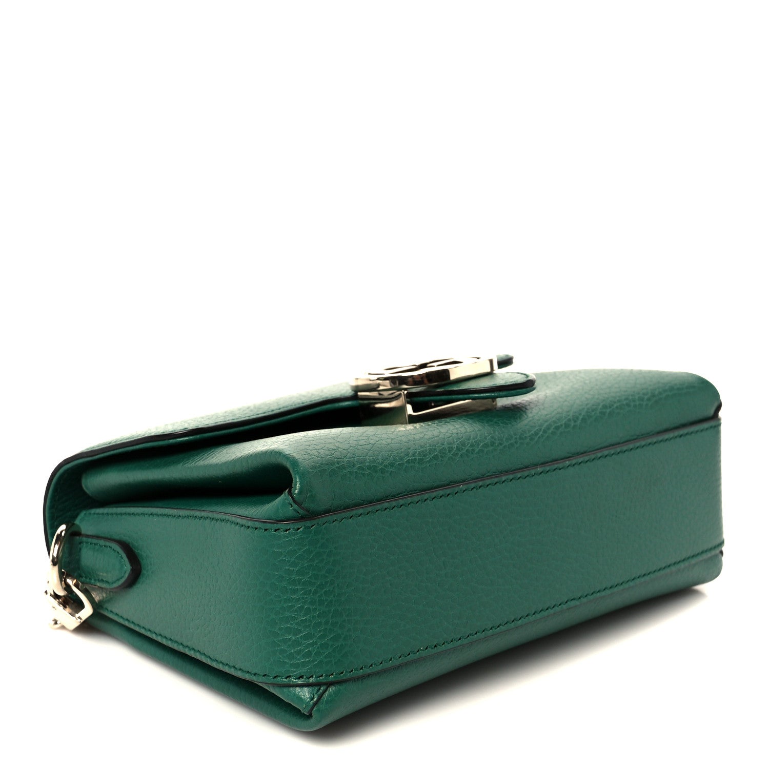 Gucci Dollar Calfskin Interlocking G Crossbody Bag Emerald 4 of 12