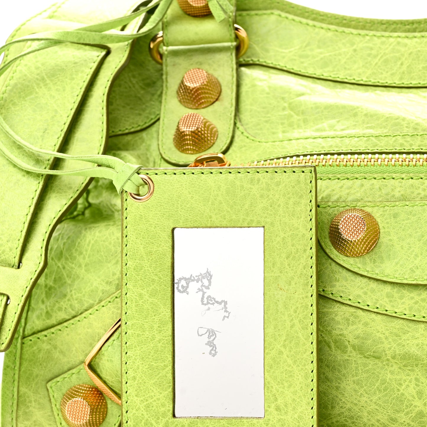 Agneau Giant 21 Gold Hardware City Lime Green