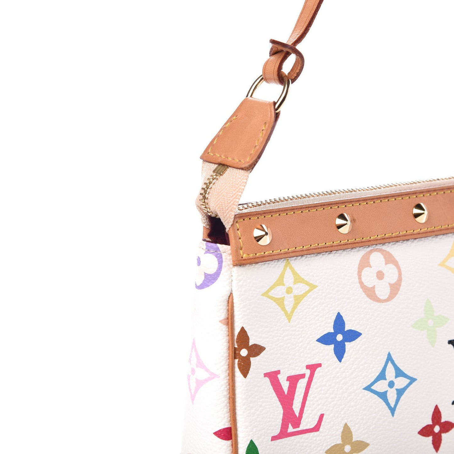 Monogram Multicolor Pochette Accessories White