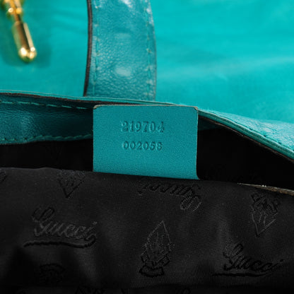 Gucci Calfskin Large New Jackie Shoulder Bag Teal 7 of 9