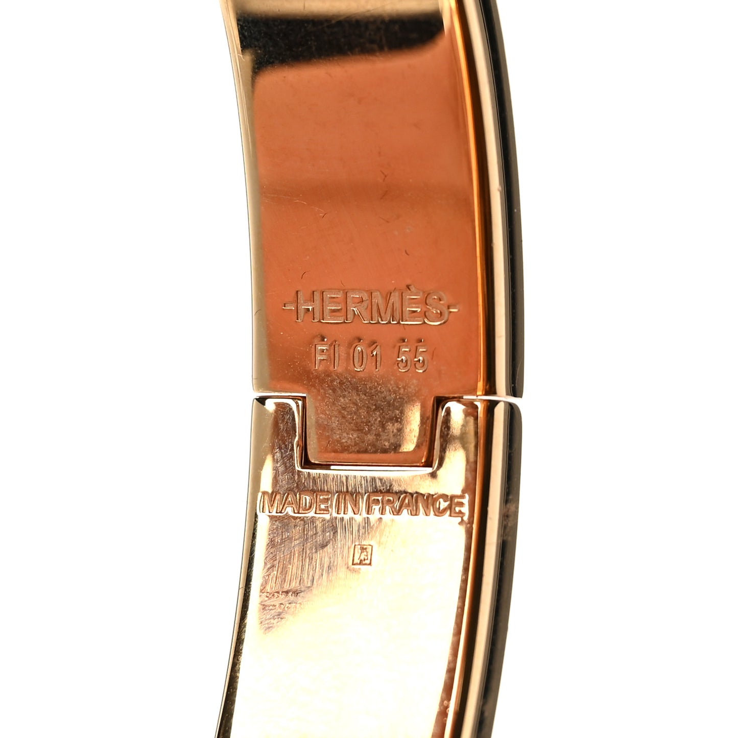 Enamel Narrow Clic Clac H Bracelet PM Black