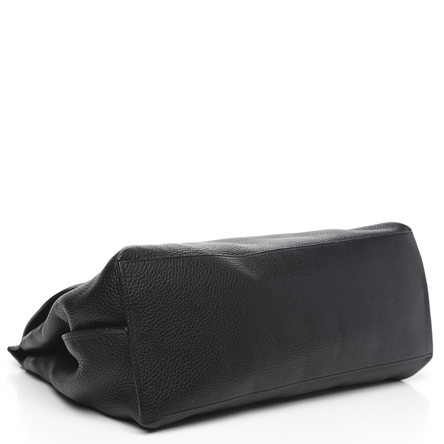Gucci Pebbled Calfskin Large Bamboo Daily Top Handle Bag Black 4 of 10