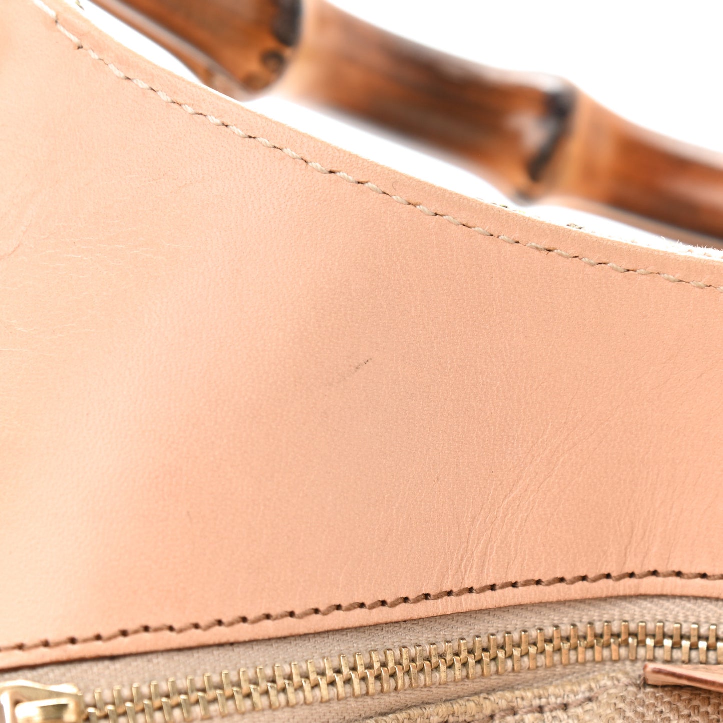 Canvas Floral Flora Bamboo Handle Bag