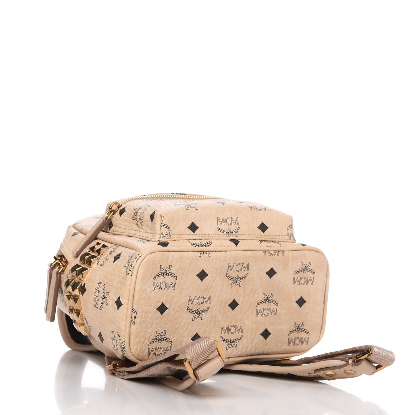 Visetos Mini Side Stud Stark Backpack Beige