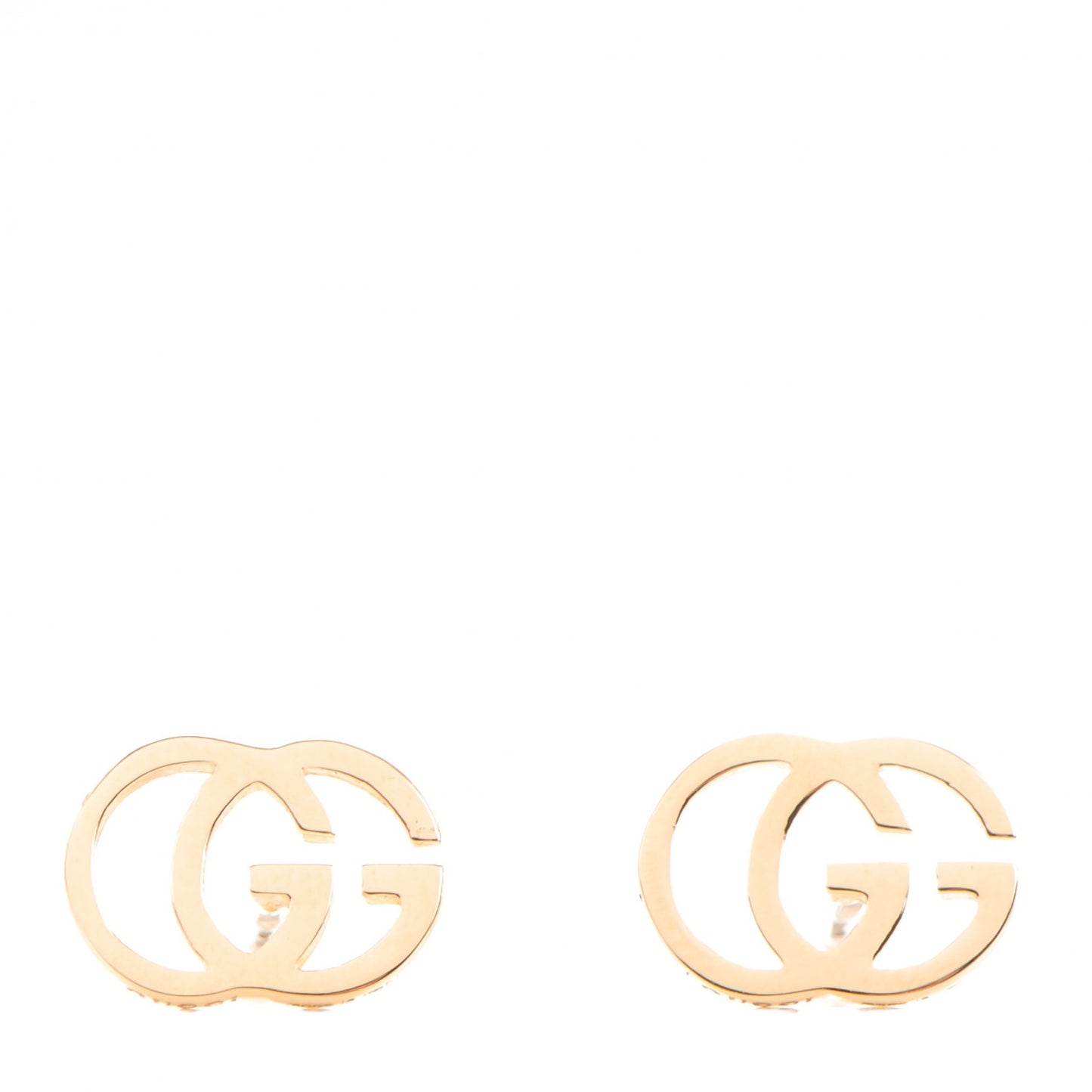 18K Yellow Gold GG Tissue Stud Earrings