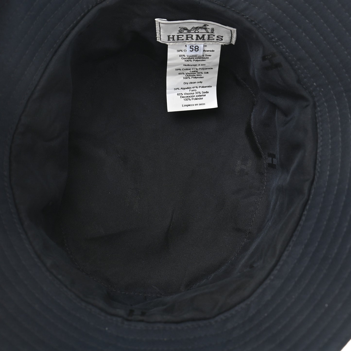 Technical Gabardine Balade Bandana Bucket Hat 58 Marine
