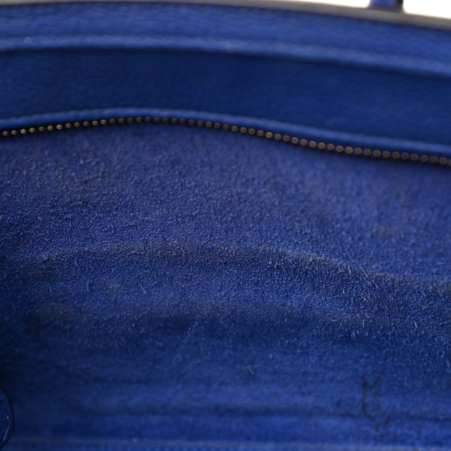 Drummed Calfskin Nano Luggage Indigo