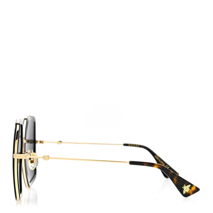 Gucci Acetate Oversize Square Frame GG0106S Sunglasses Black 3 of 6