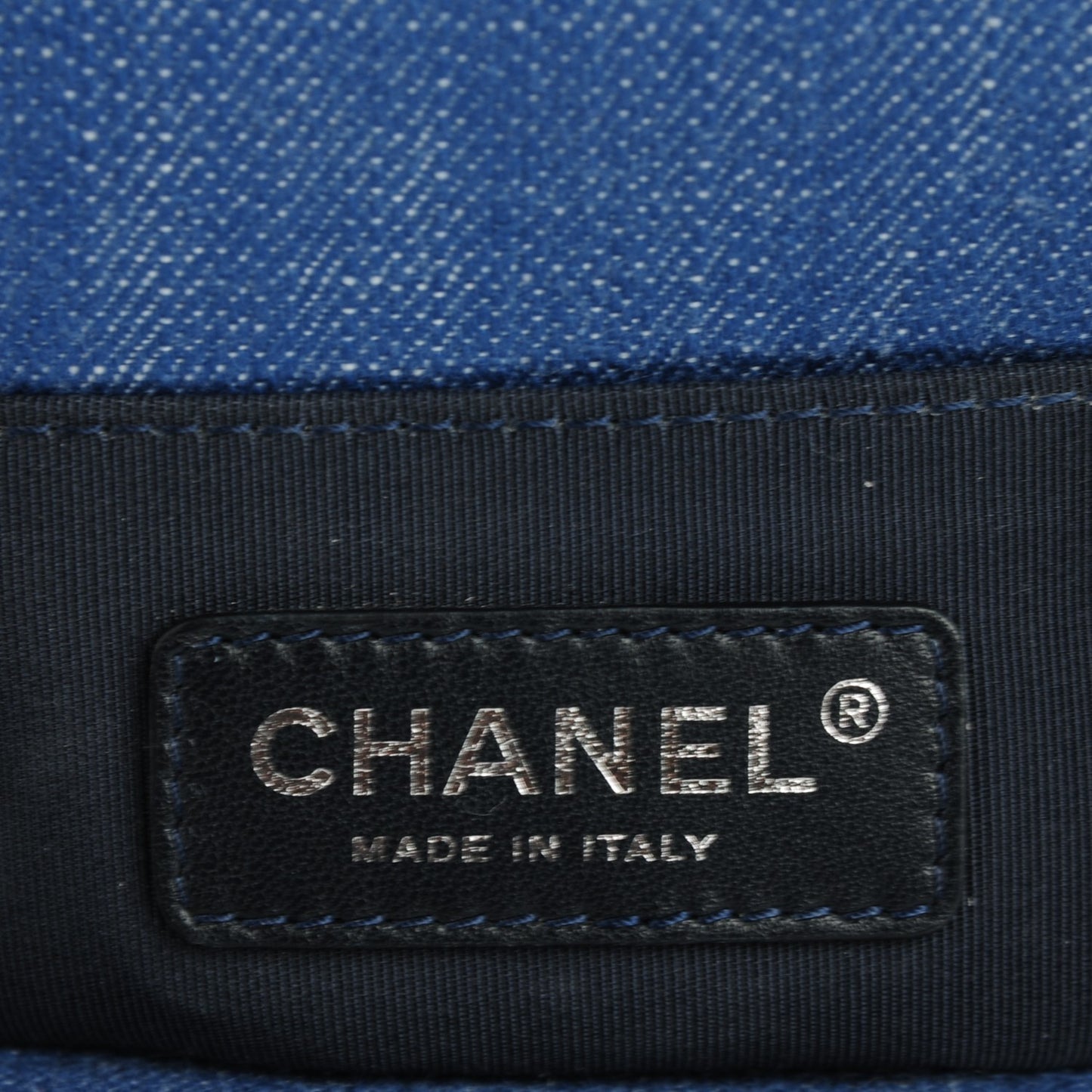 Denim Chevron Small Boy Flap Blue