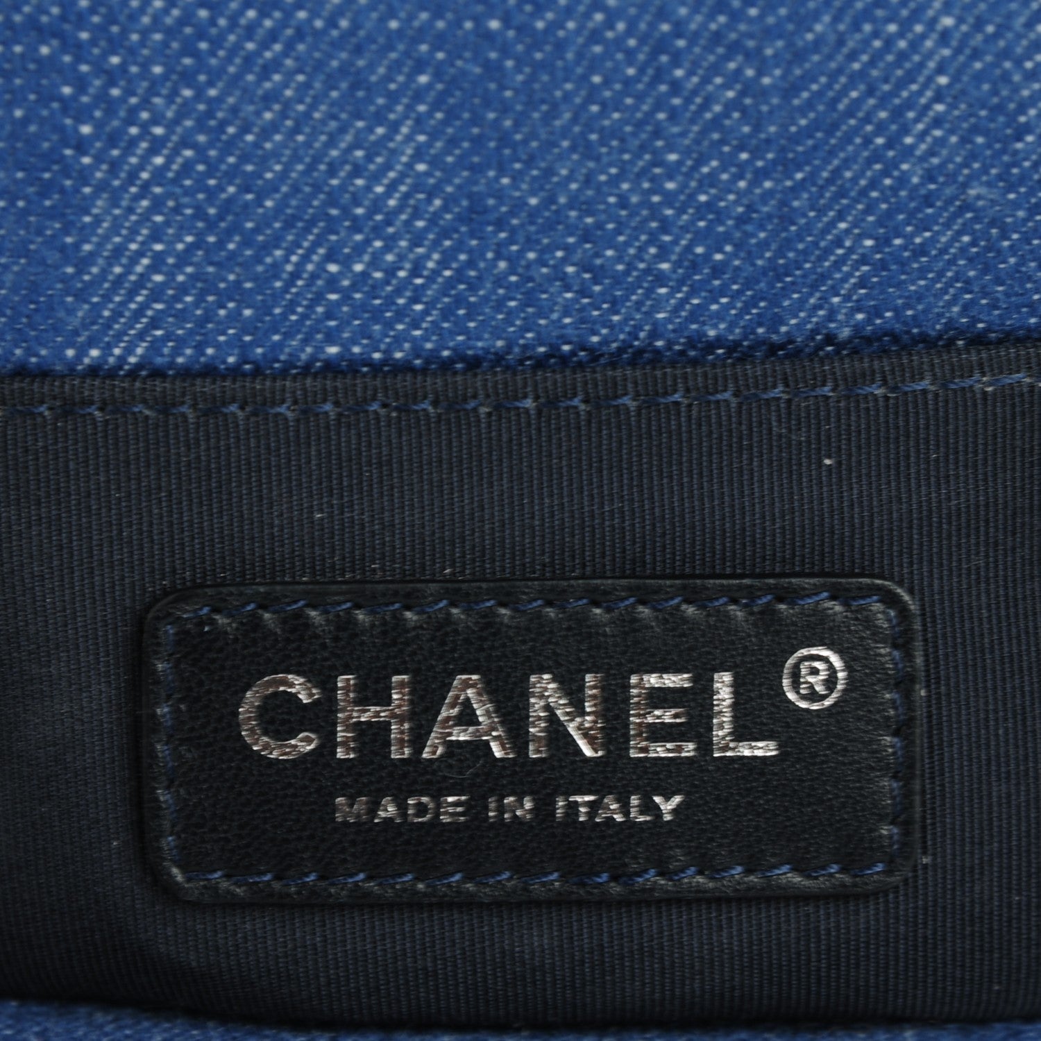 Chanel Denim Chevron Small Boy Flap Blue 6 of 7