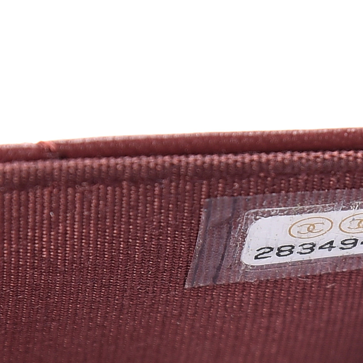 Lambskin Quilted Trendy CC Wallet On Chain WOC Dark Red