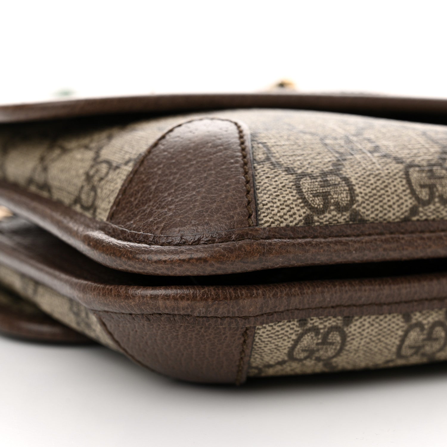 Gucci GG Supreme Monogram Web Small Neo Vintage Double Flap Messenger Bag Beige New Acero 9 of 12