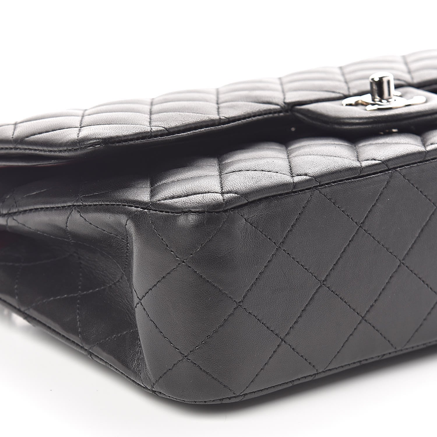 Chanel Lambskin Quilted Medium Double Flap Black 8 of 18