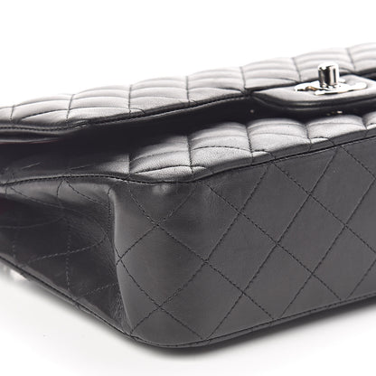 Chanel Lambskin Quilted Medium Double Flap Black 8 of 18