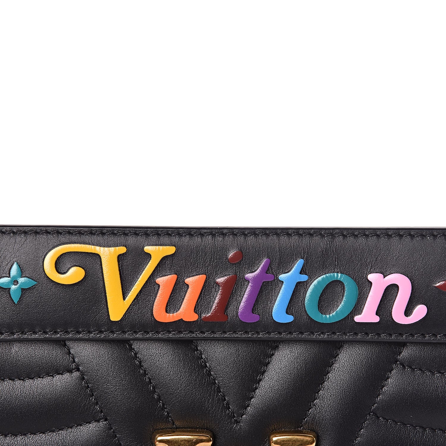 Louis Vuitton Calfskin New Wave Chain MM Black 9 of 11