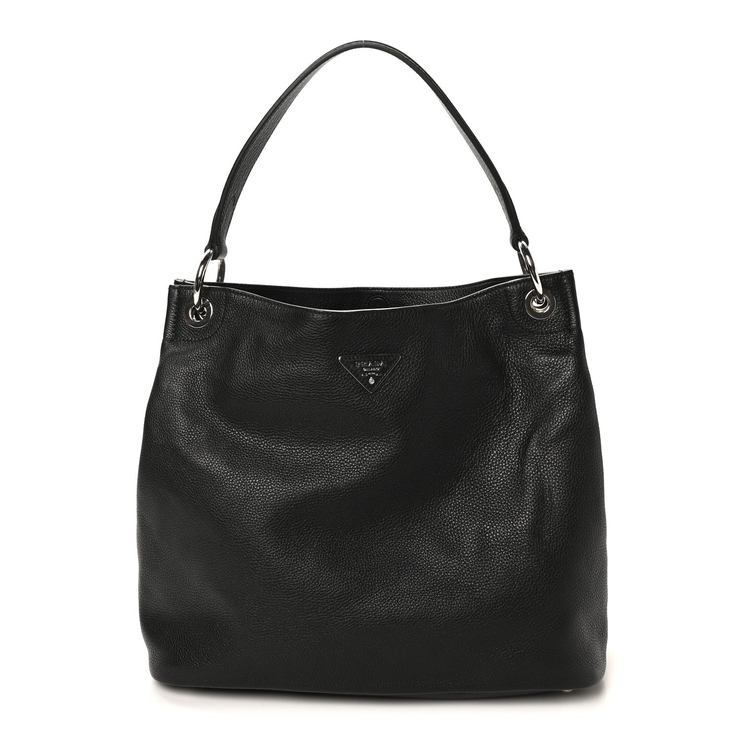 Prada Vitello Daino Hobo Black 1 of 9
