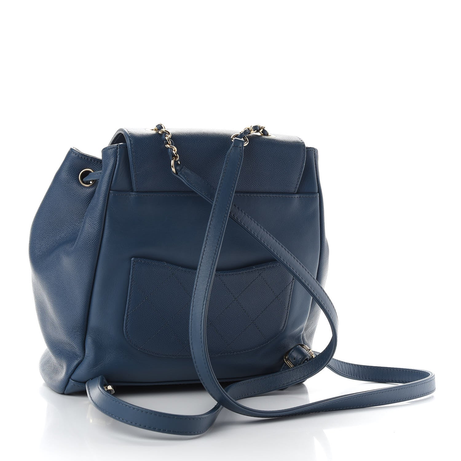 Chanel Caviar Quilted Business Affinity Backpack Blue 2 of 9
