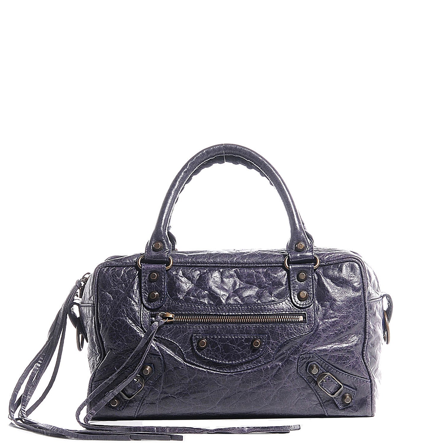 Chevre Classic Hardware Box Bag Ink