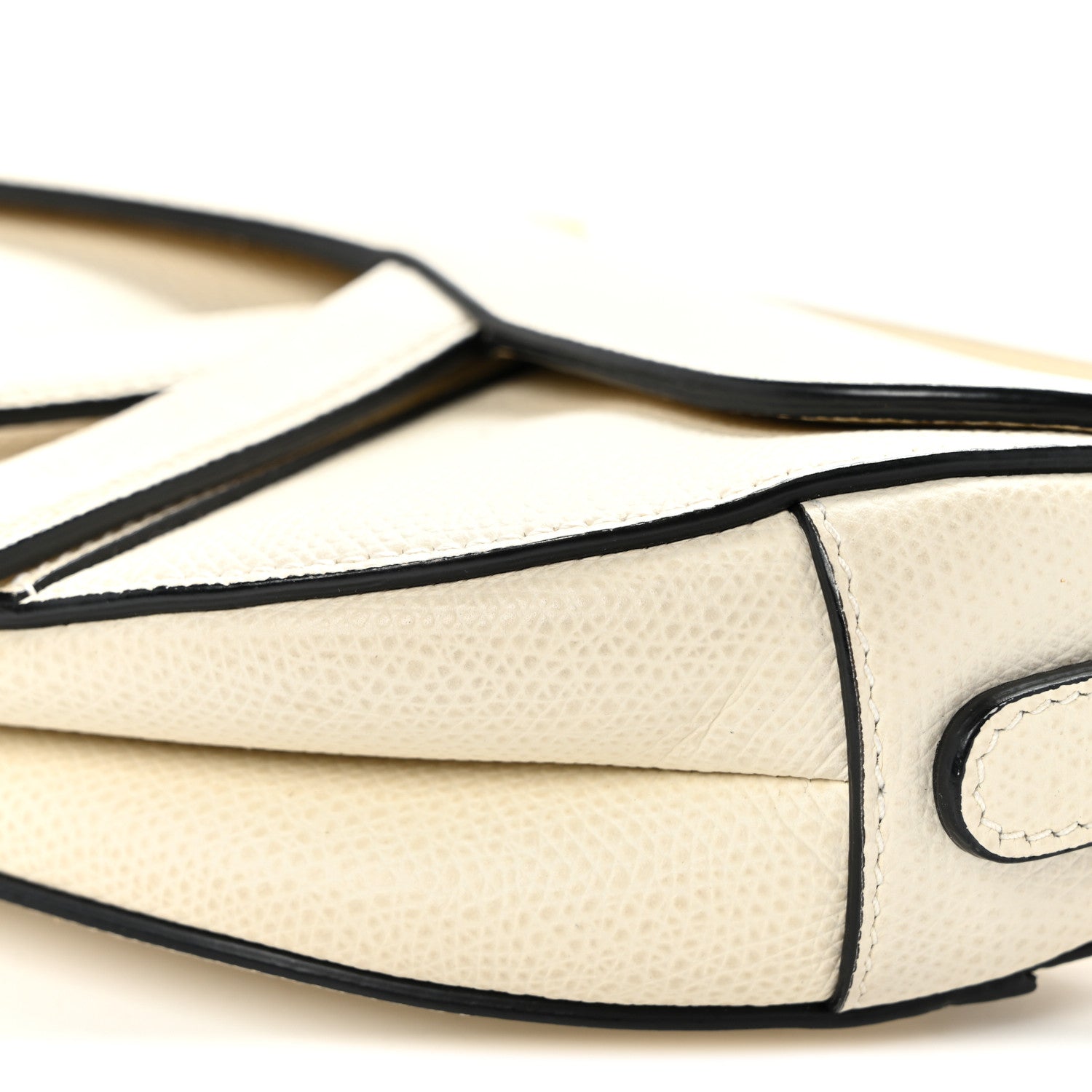 Christian Dior Grained Calfskin Mini Saddle Bag White 10 of 10