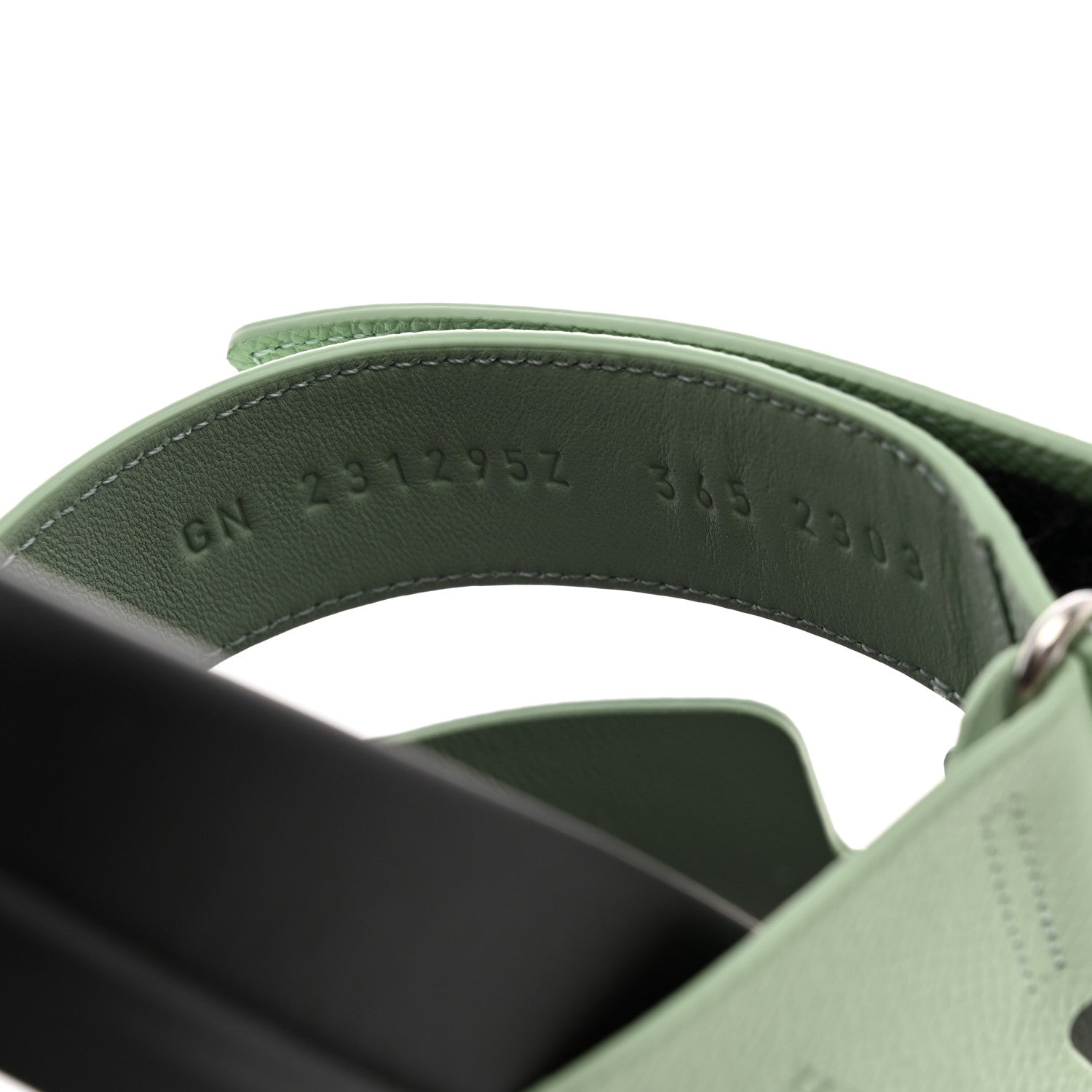 Hermes Epsom Womens Chypre Sandals 36.5 Vert Jade 6 of 9