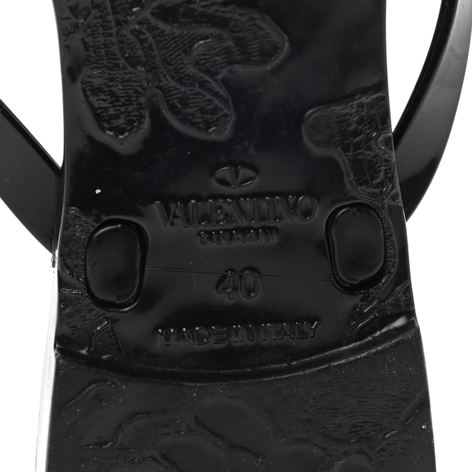 Valentino Garavani PVC Jelly Rockstud Bow Thong Sandals 40 Black 6 of 8