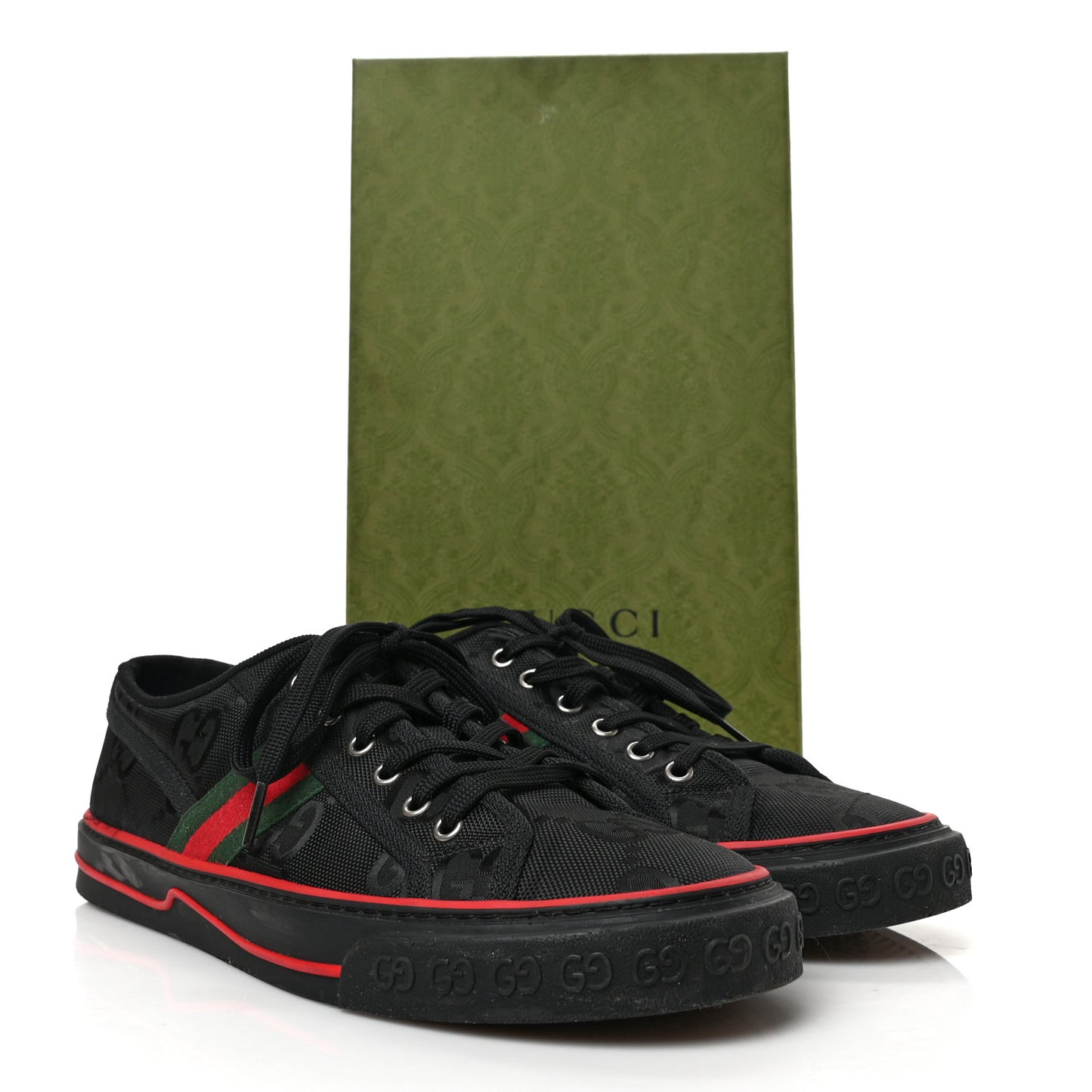 Econyl Nylon Web Monogram Off The Grid Mens 1977 Tennis Sneakers 10 Black