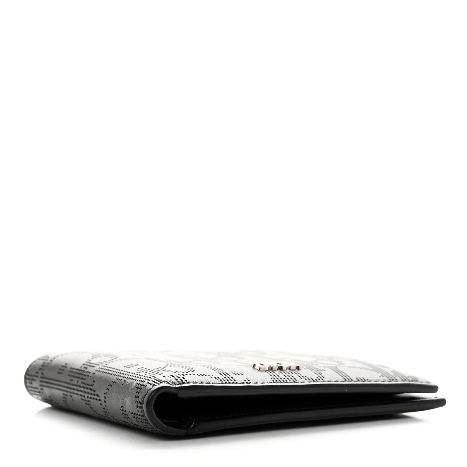 Christian Dior Calfskin Perforated Oblique Bi-Fold Do Galaxy Wallet Black 4 of 7