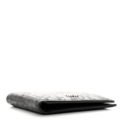 Christian Dior Calfskin Perforated Oblique Bi-Fold Do Galaxy Wallet Black 4 of 7