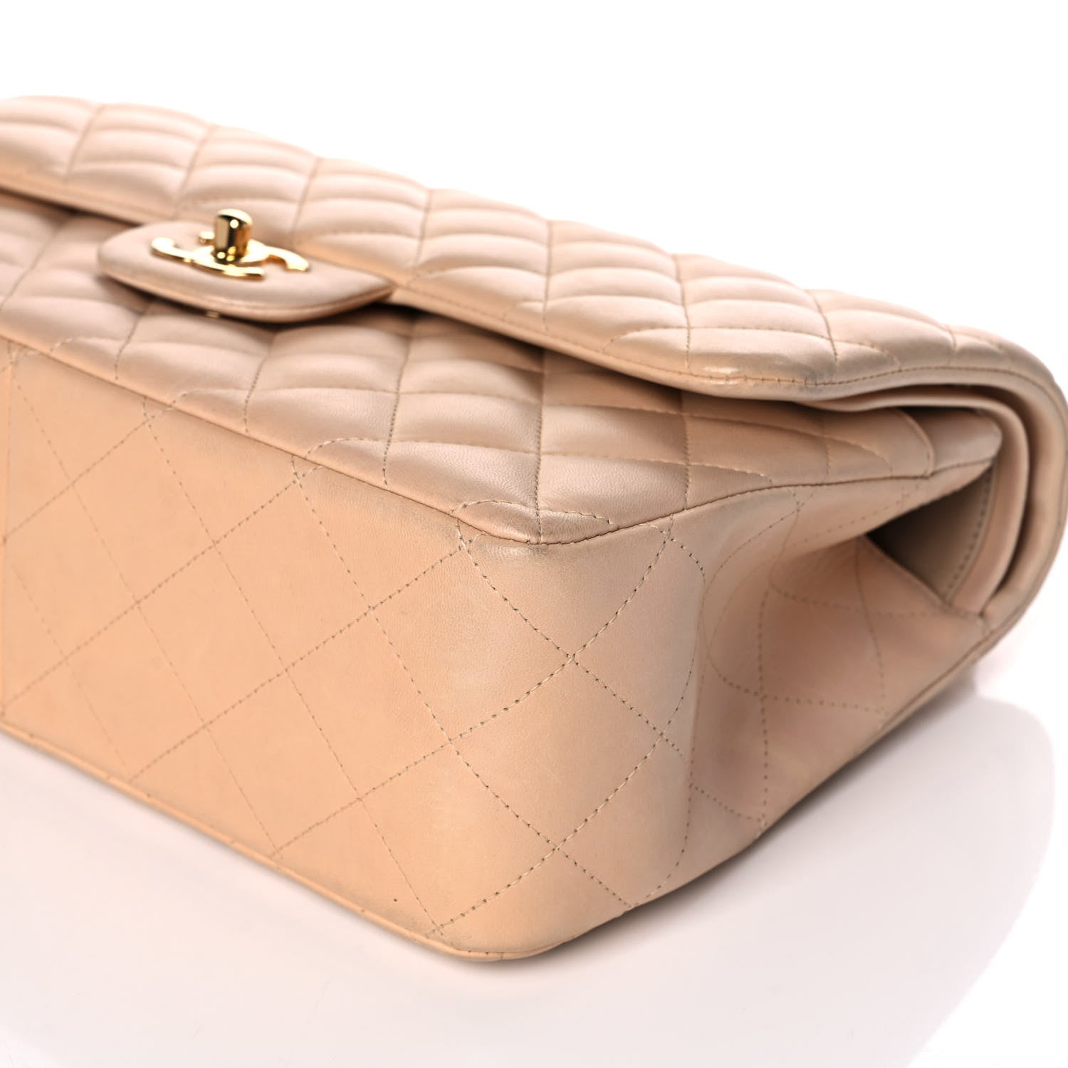 Chanel Lambskin Quilted Jumbo Double Flap Beige Clair 11 of 11