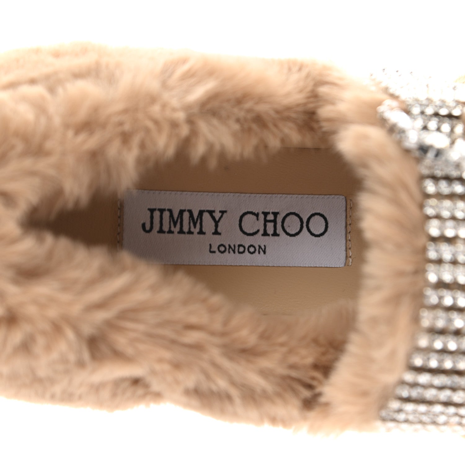 Jimmy Choo Faux Fur Crystal Krista Flats 36 Teddy 6 of 8