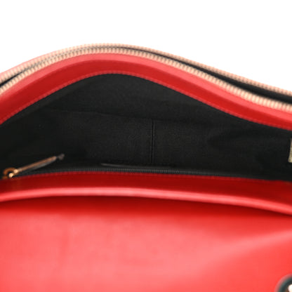Chanel Shiny Calfskin Goatskin Quilted Medium Coco Curve Messenger Flap Red 5 of 11