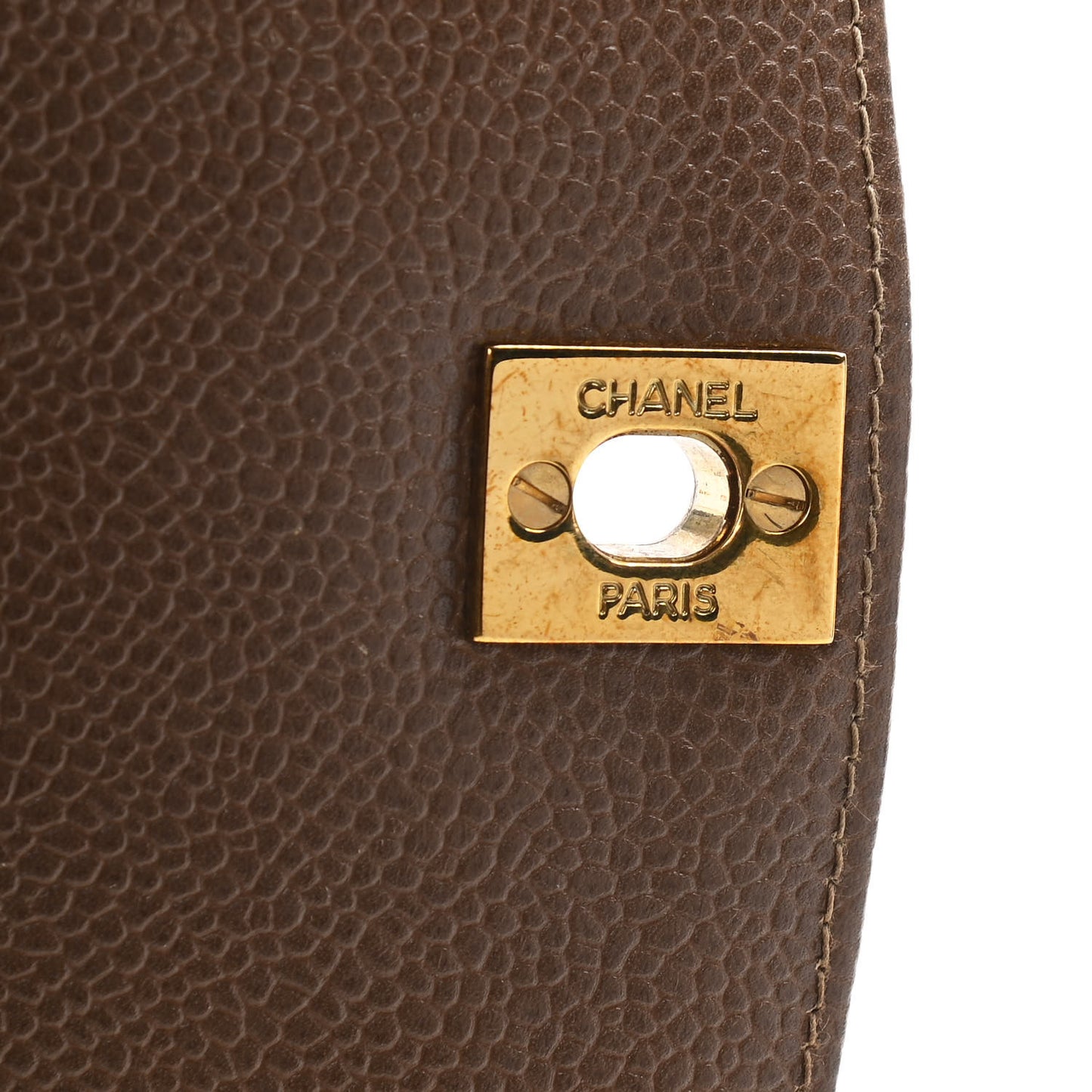 Caviar Quilted Medium Single Flap Brown