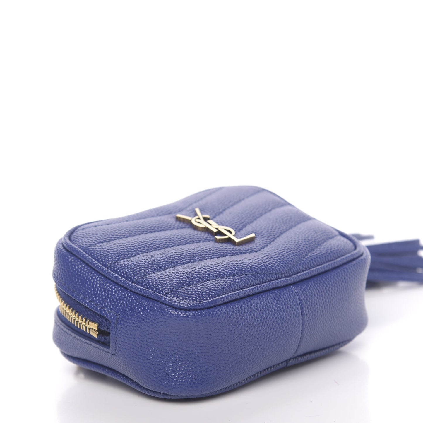 Grain De Poudre Matelasse Monogram Baby Lou Camera Bag Sapphire Blue