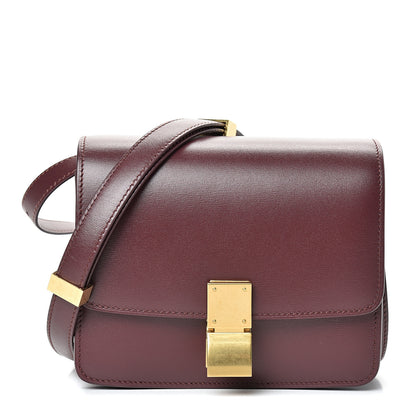 Celine Box Calfskin Small Classic Box Flap Bag Burgundy 1 of 9