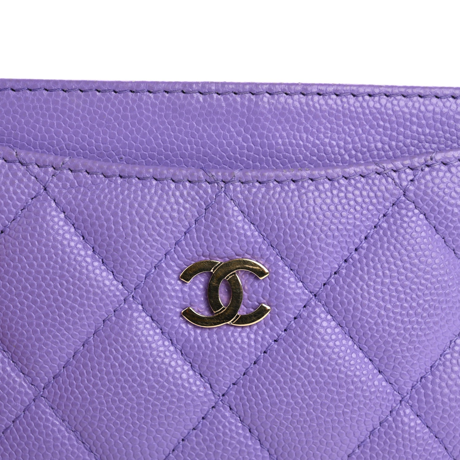Chanel Caviar Quilted Card Holder Purple 13 of 13
