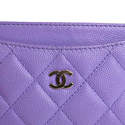 Chanel Caviar Quilted Card Holder Purple 13 of 13
