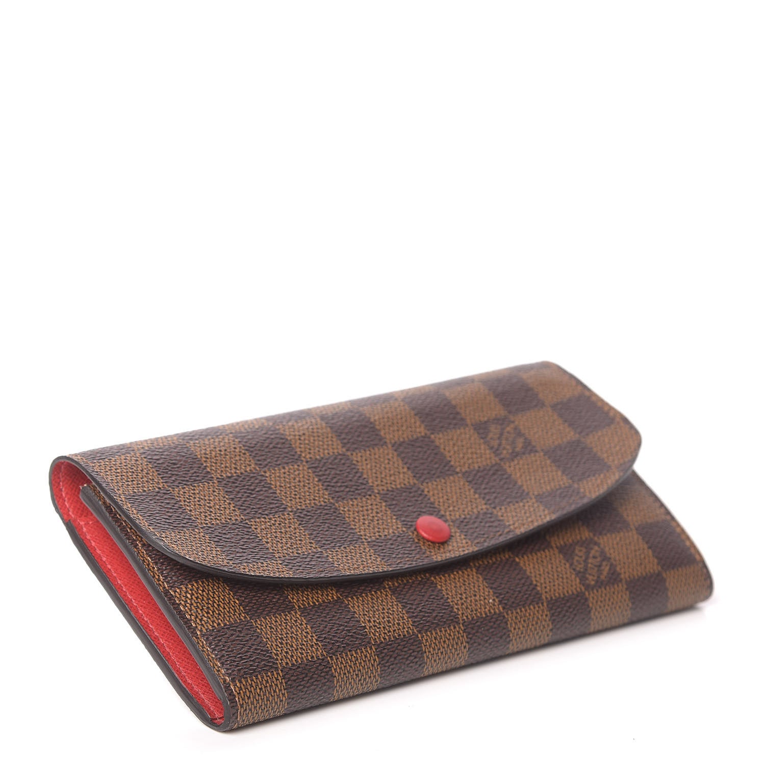 Louis Vuitton Damier Ebene Emilie Wallet Red 4 of 6