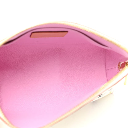 Louis Vuitton Monogram Multicolor Cosmetic Pouch White Litchi 5 of 8