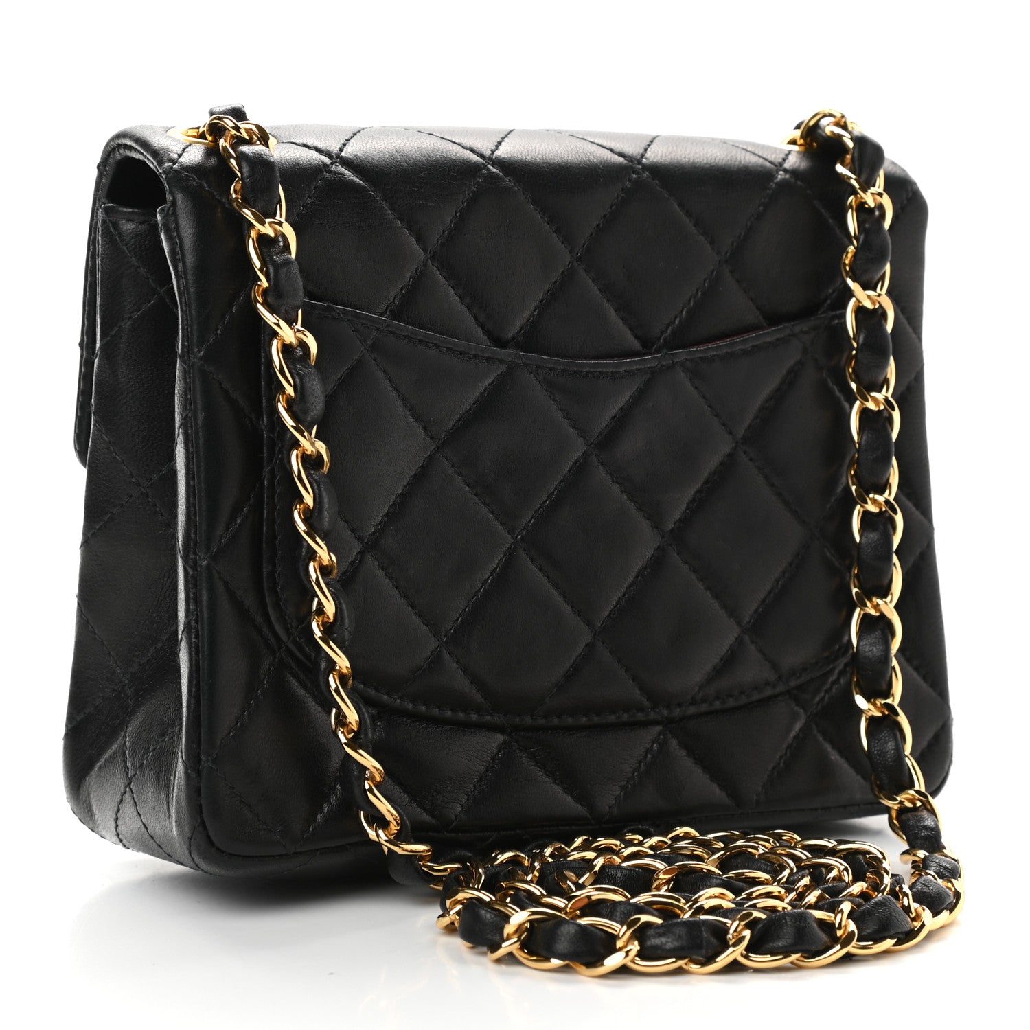 Chanel Lambskin Quilted Mini Square Flap Black 2 of 7