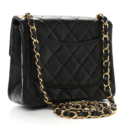 Chanel Lambskin Quilted Mini Square Flap Black 2 of 7