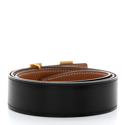 Hermes Swift Togo 32mm H Belt 90 Black Gold 3 of 10