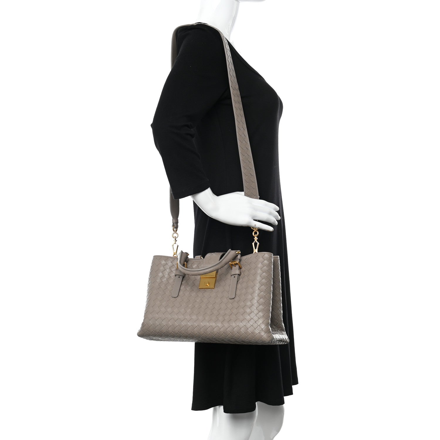 Bottega Veneta Light Calf Intrecciato Small Roma Beige 2 of 11